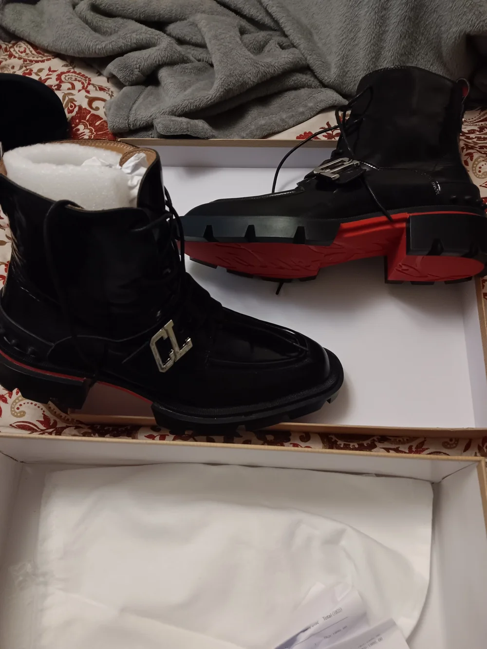 Christian Louboutin Beige/Tan Shoe Box with Logo